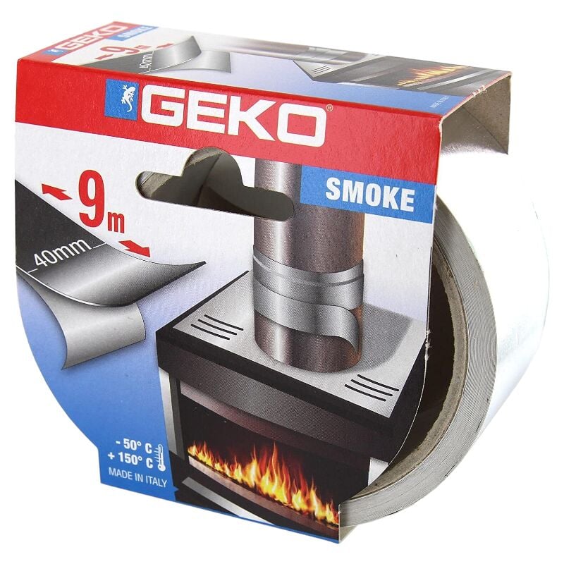 foto del prodotto nastro isolante in alluminio per sigillare tubi stufe alte temperature rotolo 9 mt argento