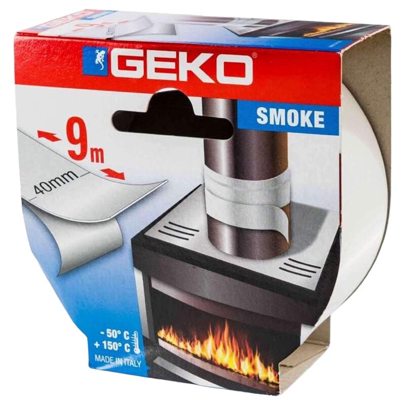 foto del prodotto nastro isolante in alluminio per sigillare tubi stufe alte temperature rotolo 9 mt bianco