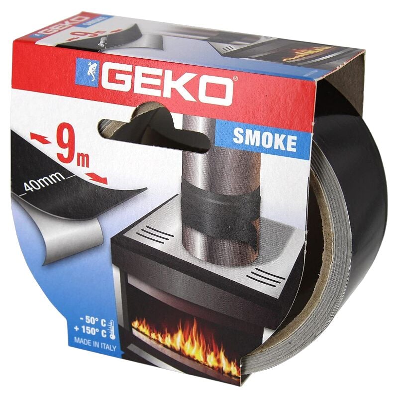 foto del prodotto nastro isolante in alluminio per sigillare tubi stufe alte temperature rotolo 9 mt nero