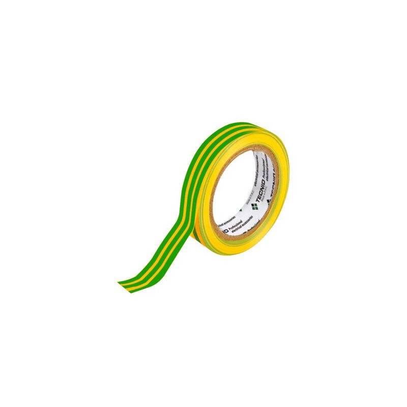 foto del prodotto nastro isolante pvc 19mm 25m giallo verde.