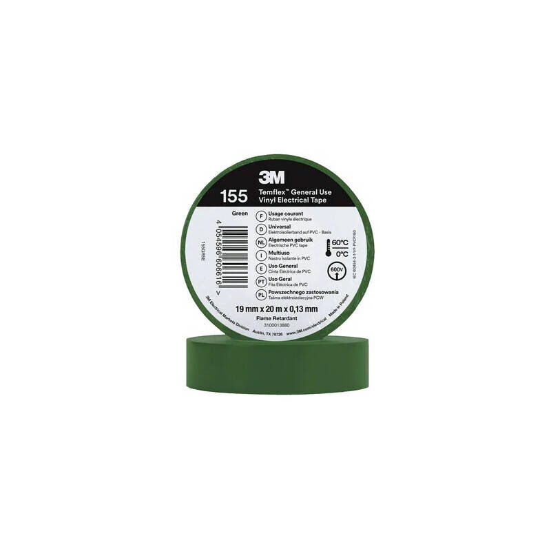 foto del prodotto nastro isolante temflex 155 pvc 19mm x 20m 3m 7100184744 verde