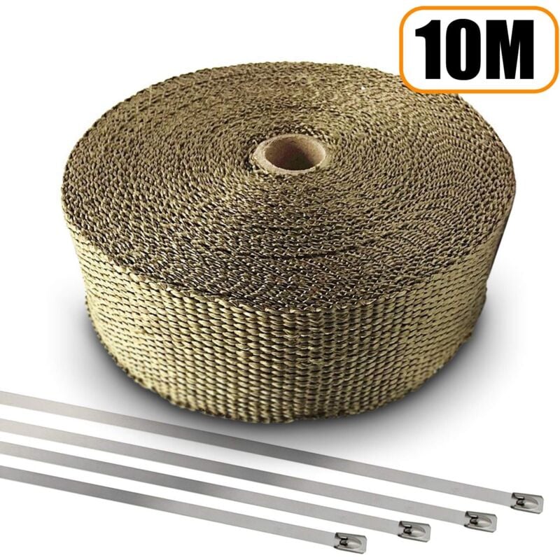 foto del prodotto nastro isolante termico magma titanium, nastro per scarico moto, 10 m x 50 mm