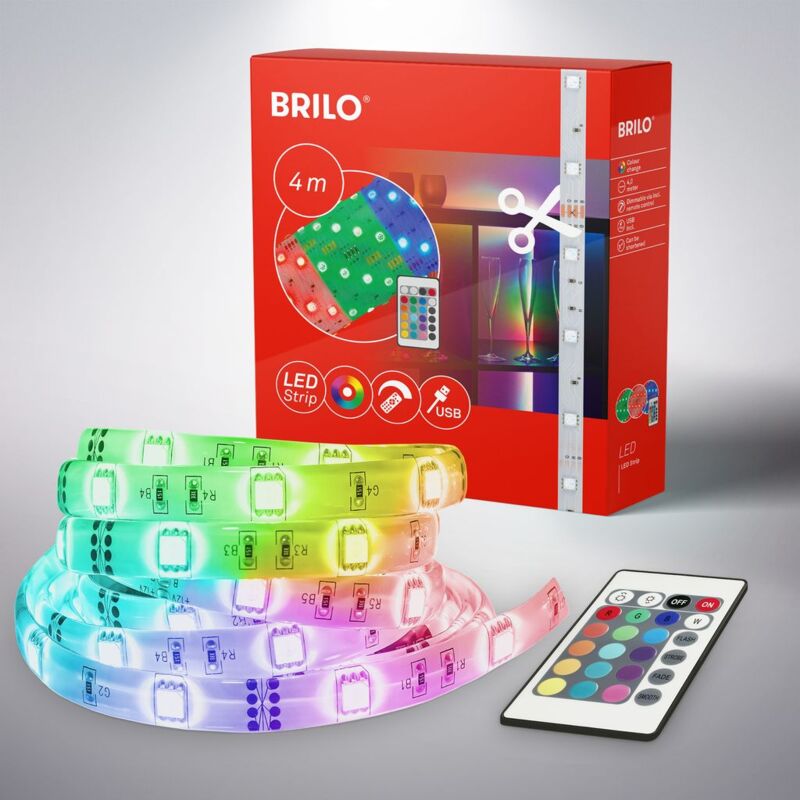 foto del prodotto nastro led rgb, 4 m, 120xrgb led 0,04w, incl. usb