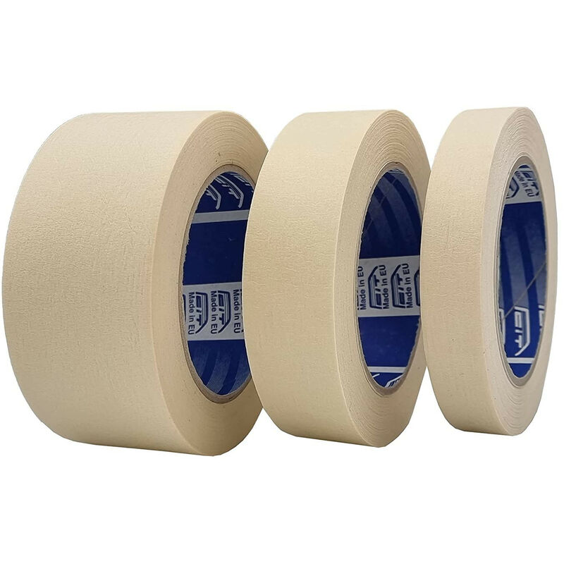 immagine 0 del prodotto nastro mascheratura per edilizia in carta resistente 60 c. taglia 50mm x 50mt 3 rotoli 