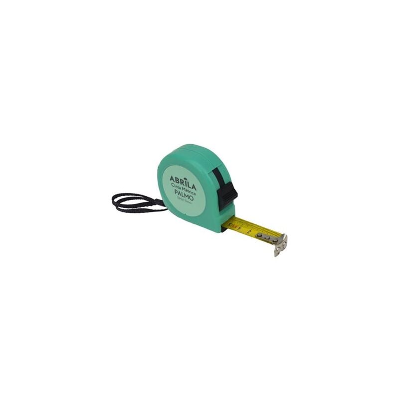 foto del prodotto nastro metrico verde 5mx19mm con blocco, clip magnetica, clip e impugnatura