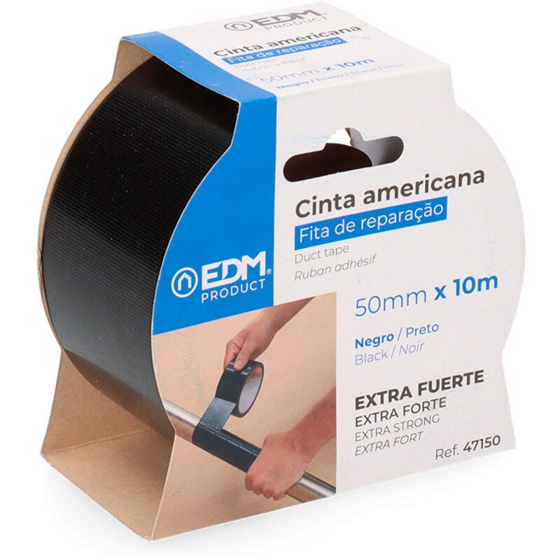 foto del prodotto nastro multifunzione americano 10 10m x 50mm fralatn nero fralatn resistente fralatn riparazioni