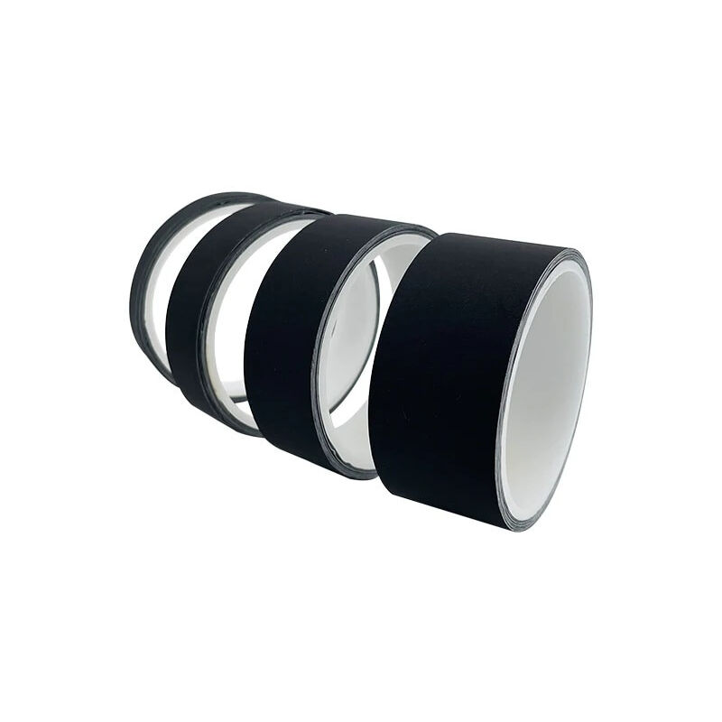 foto del prodotto nastro nero rifrangente in tessuto adesivo 20mm 50mm misura 50mm x 3mt