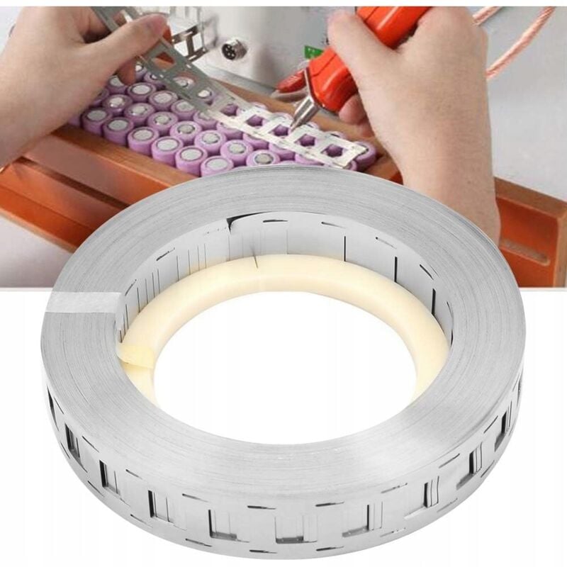 foto del prodotto nastro nichelato 62,5x0,15mm scala per celle di saldatura lamiera di acciaio nichelato 1m.