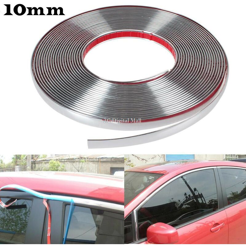 foto del prodotto nastro paracolpi per profilo portiera auto cromato misura 10mm x 3 metri