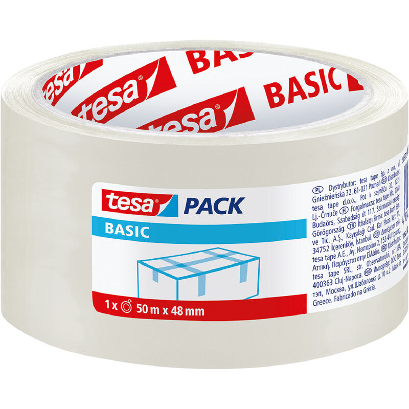 foto del prodotto nastro per imballaggio basic pp 58572 mm 48 x mt. 50 trasparente