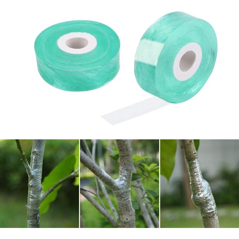 foto del prodotto nastro per innesto, confezione da 2 nastri per innesto da 120 cm nastro per innesto per vivaio nastro per innesto biodegradabile autoadesivo elastico