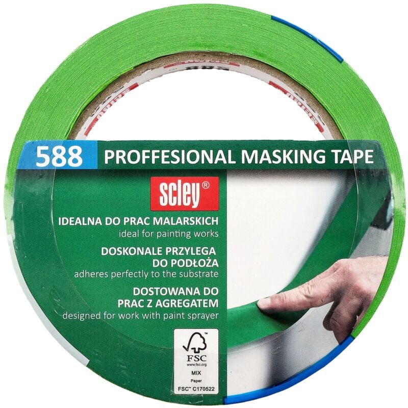 foto del prodotto nastro per pittura 25 mm x 33 m scley serie 588 nastro per mascheratura nastro per pittura