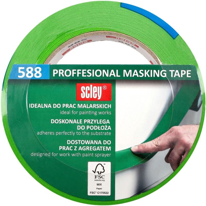 foto del prodotto nastro per pittura 38 mm x 50 m scley serie 588 nastro per mascheratura nastro per pittura