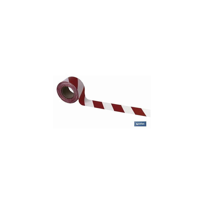 foto del prodotto nastro per segnalazione rosso bianco 80 mm x 200 m