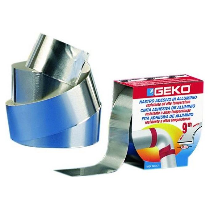foto del prodotto nastro per tubi stufa alta temperatura in alluminio adesivo canna fumaria 20874v grigio 20874 