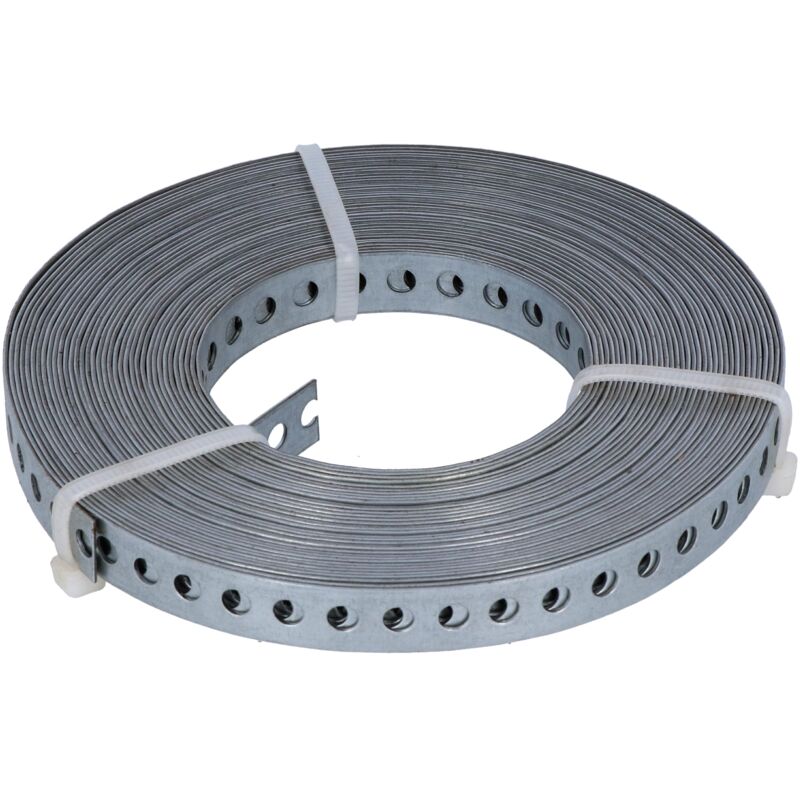 foto del prodotto nastro perforato 10 m di lunghezza acciaio zincato sendzimir larghezza 12 mm spessore materiale 0,8 mm zincato di alta qualit robusto per
