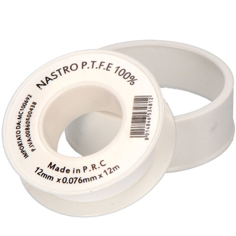 foto del prodotto nastro ptfe 12mm x 12m 76 76 micron fralatn tubi speciali fralatn bianco