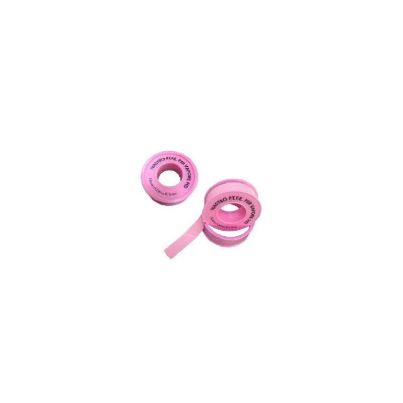 foto del prodotto nastro ptfe teflon per vapore rosa h. 12 mm x 12 m x 0,1 mm dh