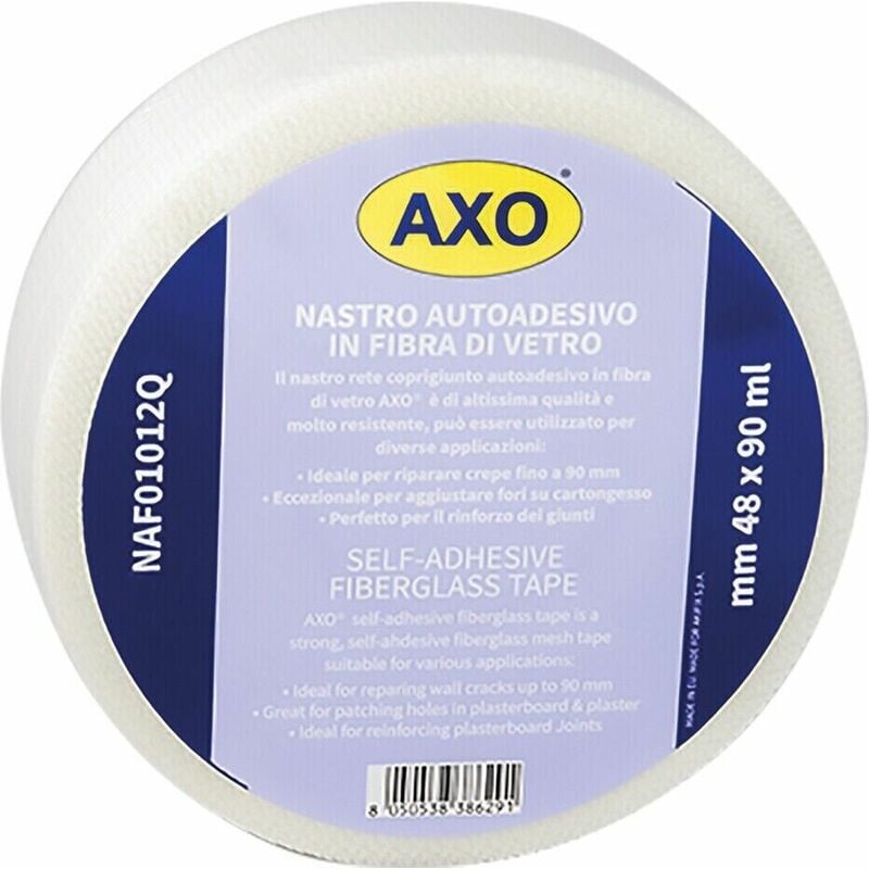 foto del prodotto nastro rete per giunti in cartongesso autoadesivo in fibra di vetro 48 mm x 90 mt