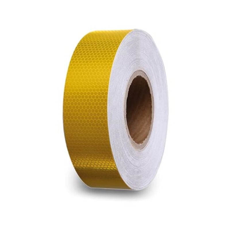 foto del prodotto nastro riflettente a nido d ape 5cm x 5m giallo