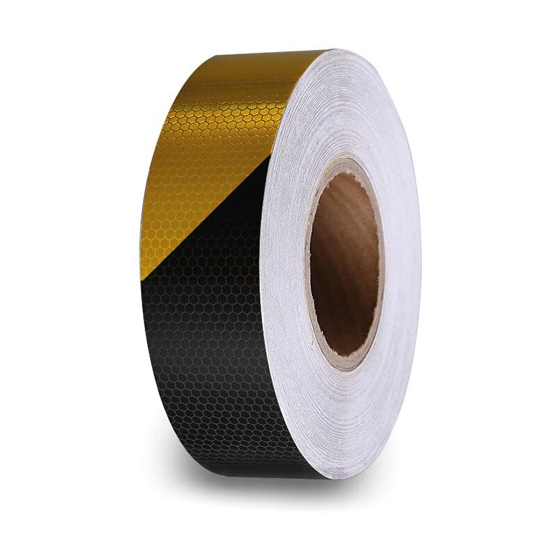 foto del prodotto nastro riflettente a nido d ape 5cm x 5m nero giallo