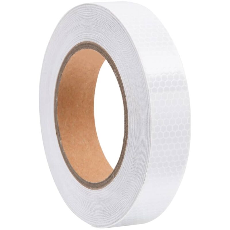 foto del prodotto nastro riflettente bianco 2,5 cm x 20 m pvc vidaxl