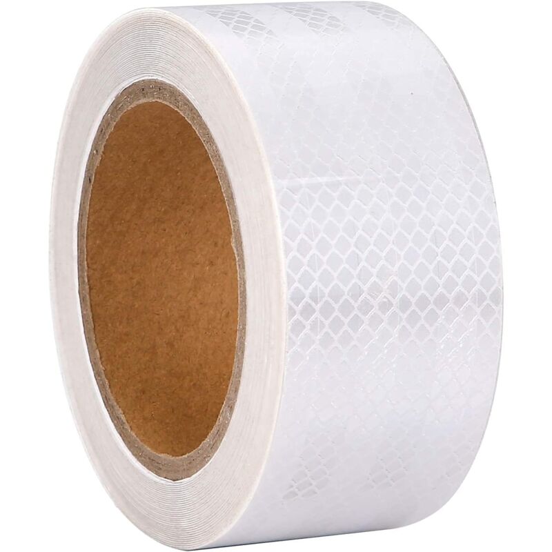 foto del prodotto nastro riflettente bianco 21 m x 5 cm nastro riflettente impermeabile nastro di avvertimento autoadesivo nastro di sicurezza nastro di avvertimento