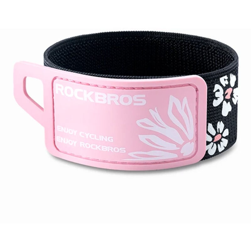 foto del prodotto nastro riflettente per bici, gamba, braccio, zaino rosa