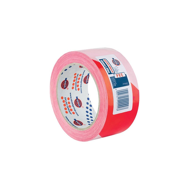 foto del prodotto nastro segnaletico adesivo 350 br eurocel pvc bianco rosso mm 50 ml 66