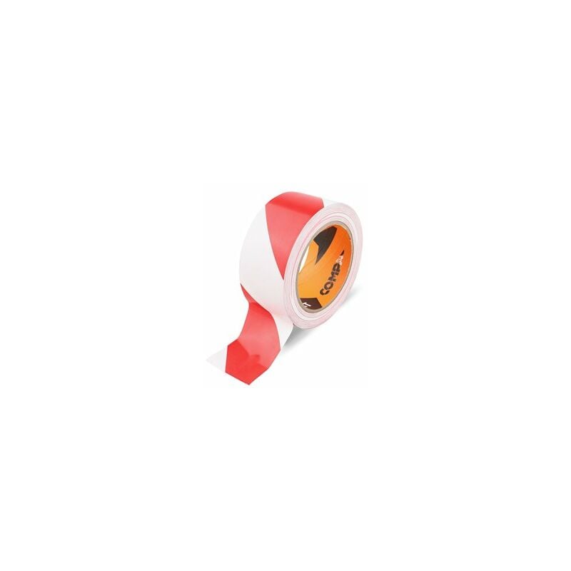 foto del prodotto nastro segnaletico adesivo compatto 33m x 50mm bianco rosso