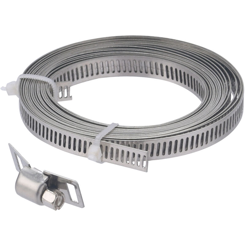 foto del prodotto nastro senza fine in acciaio, lunghezza 3 m, larghezza 8 mm 8 teste aroz
