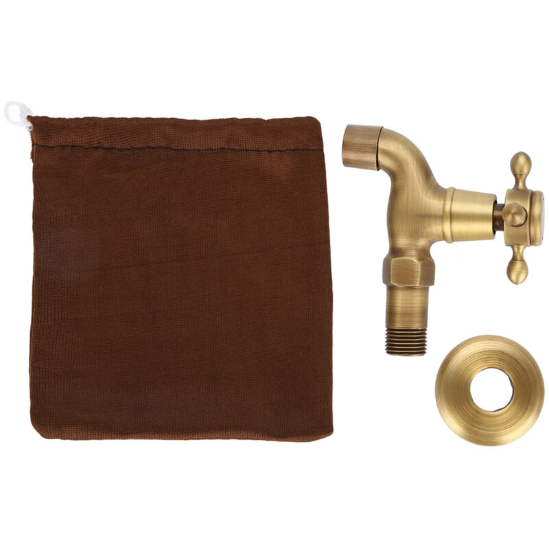 foto del prodotto nastro singolo per acqua fredda con rubinetto in ottone massiccio vintage montato a parete per piscina per lavello da cucina corto eosnow