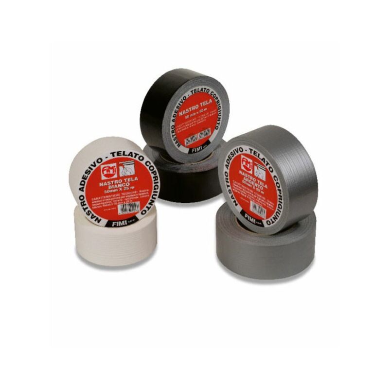 foto del prodotto nastro tela nero 5cm x 25mt nastro adesivo in cotone e polietilene 04012
