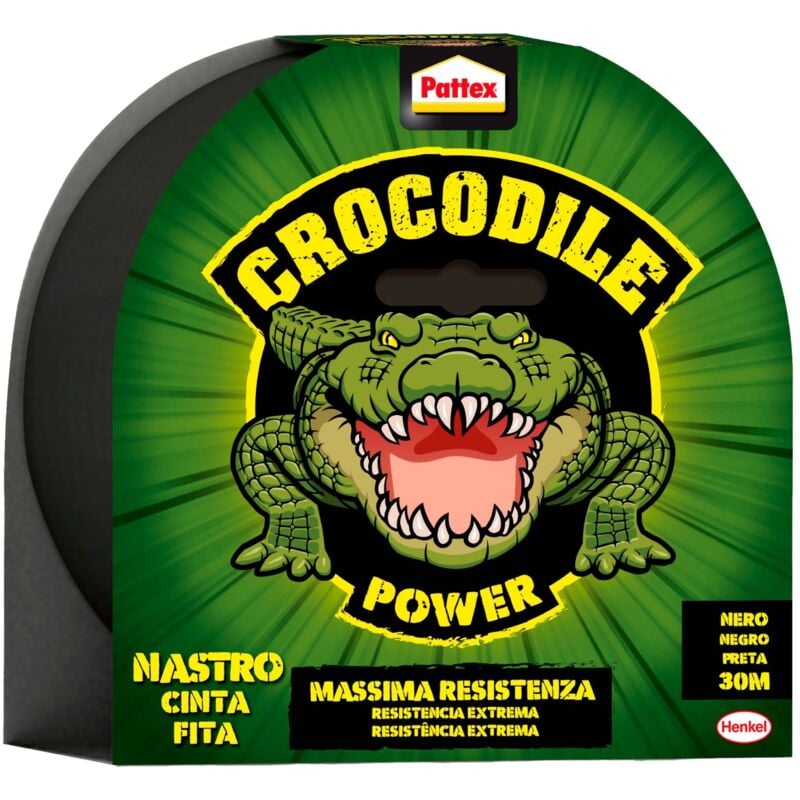 foto del prodotto nastro telato americano crocodile extra forte nero - pattex