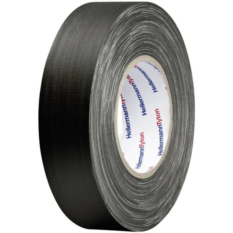 foto del prodotto nastro telato helatape tex l x l 10 m x 19 mm nero tessuto in cotone e poliestere htape tex bk 19x10 hellermanntyton