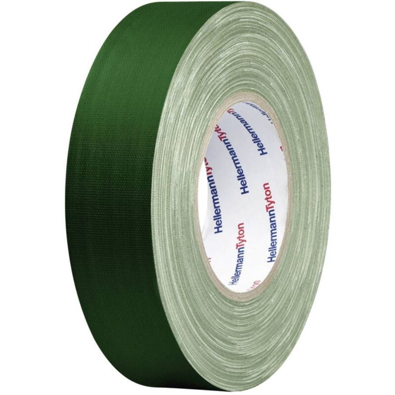 foto del prodotto nastro telato helatape tex l x l 10 m x 19 mm verde tessuto in cotone e poliestere htape tex gn 19x10 hellermanntyton