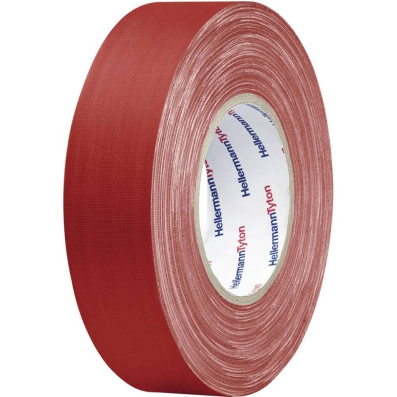 foto del prodotto nastro telato helatape tex l x l 50 m x 50 mm rosso tessuto in cotone e poliestere htape tex rd 50x50 hellermanntyton