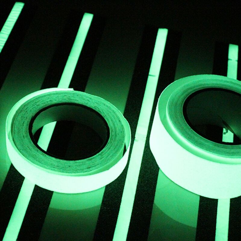 foto del prodotto nastro termosaldabile con ferro da stiro fosforescente si illumina al buio 25 50mm x 2mt larghezza 50mm x 3mt