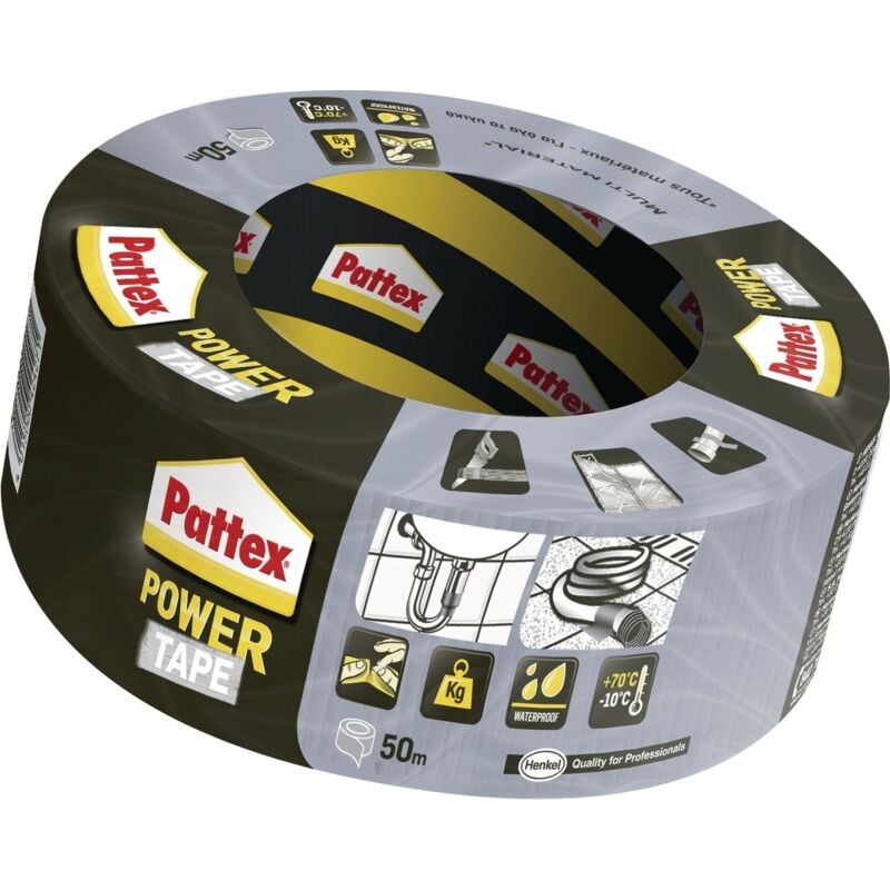 foto del prodotto nastro tessuto power-tape argento-grigio l.50m p.50mm rl.