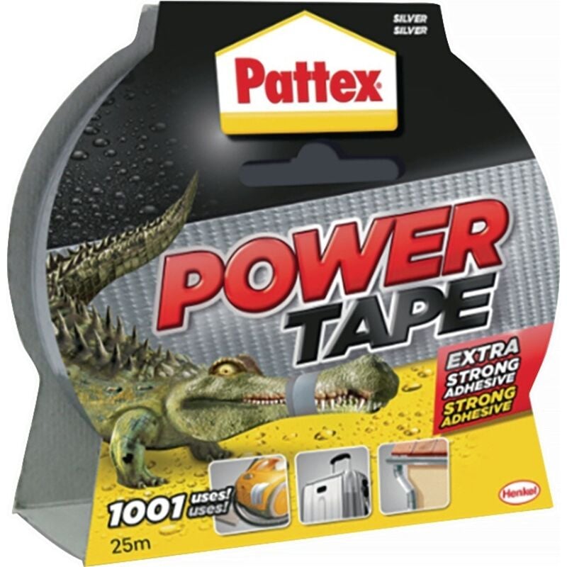 foto del prodotto nastro tessuto power-tape grigio argento l.25m p.50mm rl.