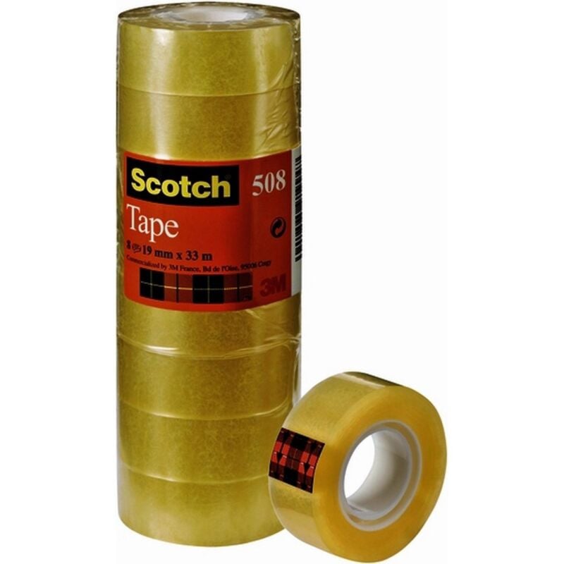 foto del prodotto nastro trasparente scotch 508 19mmx33m 8 pezzi
