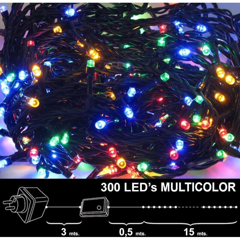 foto del prodotto natale - luci 300 led l.multicolor int est maurer cf. scatola