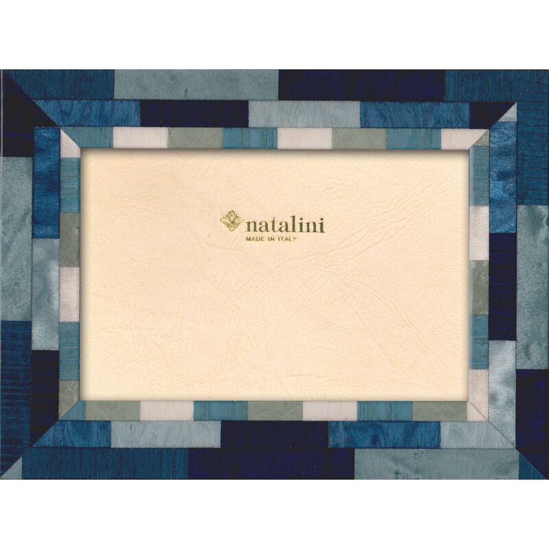 foto del prodotto natalini, mira blu, cornice per foto, in legno vetro, blu, 10x15 cm