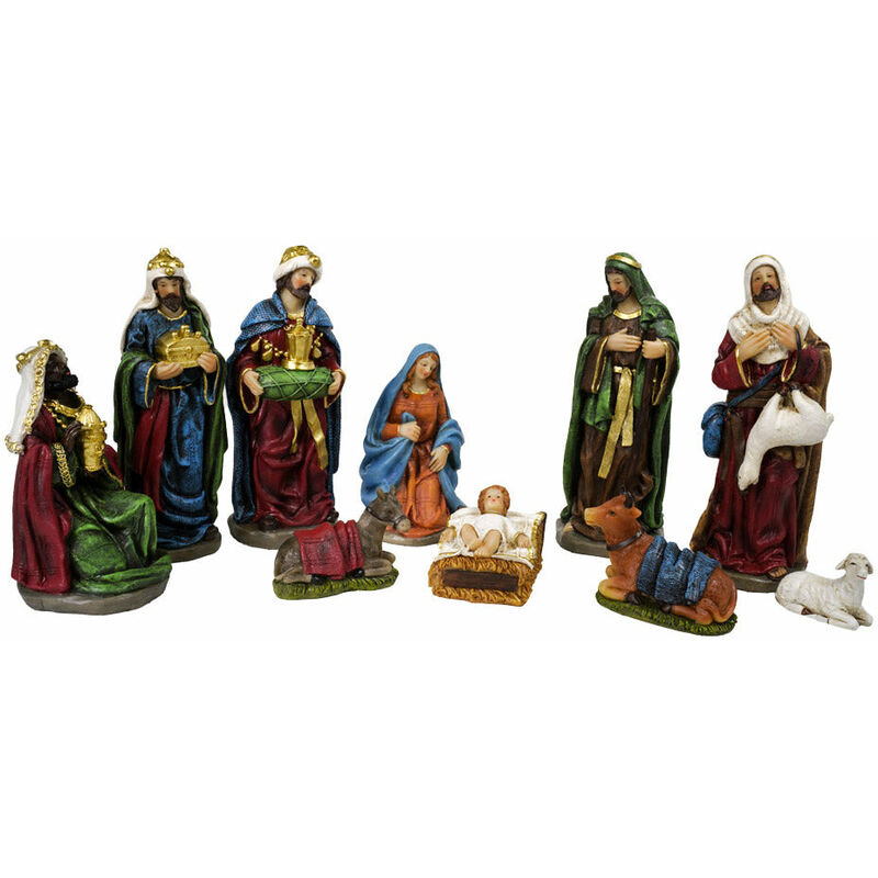 foto del prodotto nativit 10 personaggi h12 cm in resina