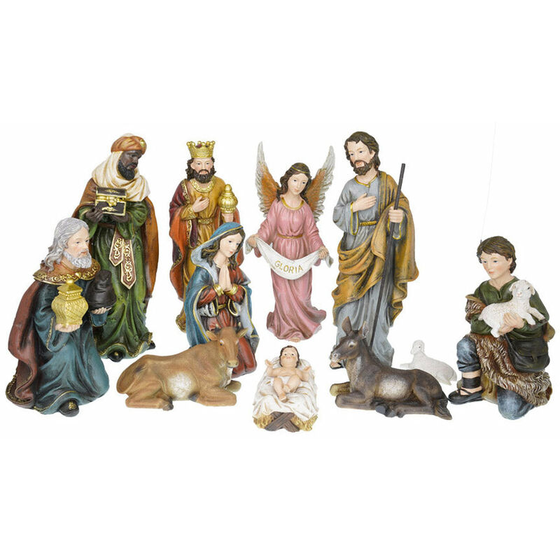 foto del prodotto nativit 11 personaggi h30 cm in resina