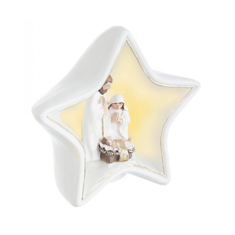 foto del prodotto natività adelaide con stella luminosa led (8 pezzi)