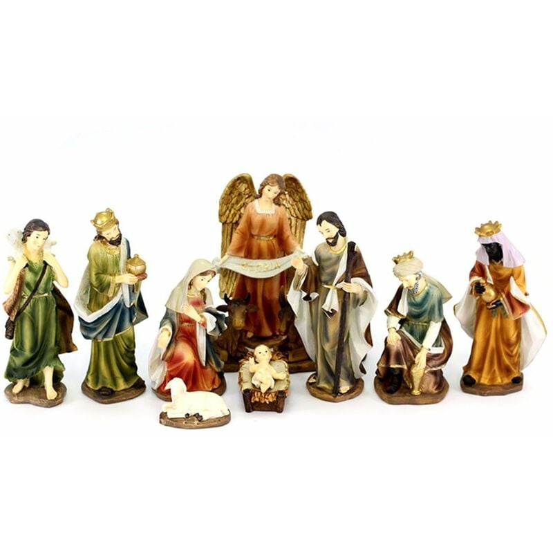 foto del prodotto nativit completa con re magi presepe in poliresina 11 soggetti 11 cm