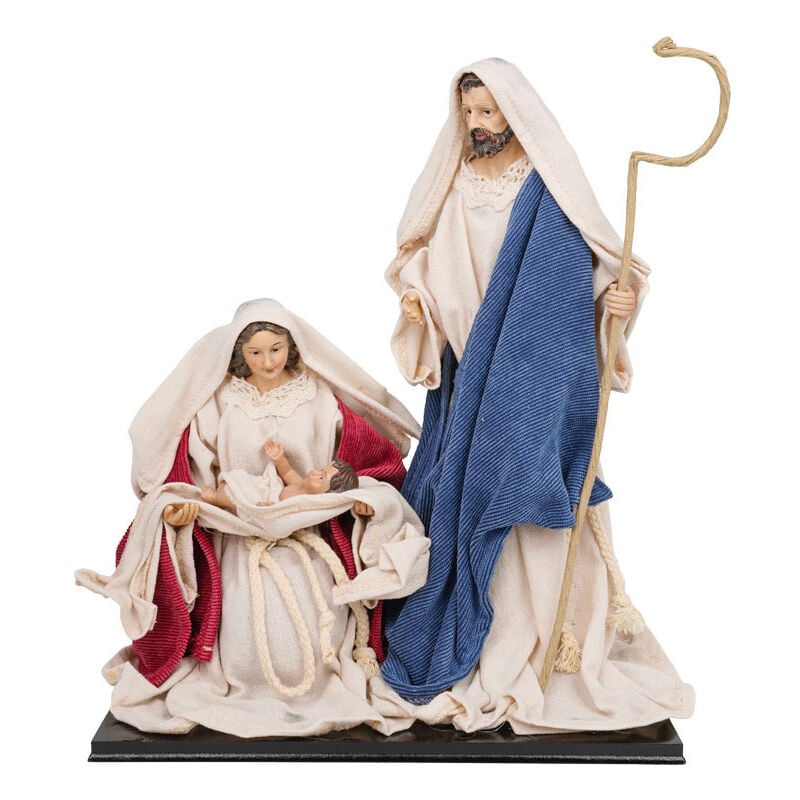 foto del prodotto nativit giuseppe maria e ges bambino h33 cm in resina