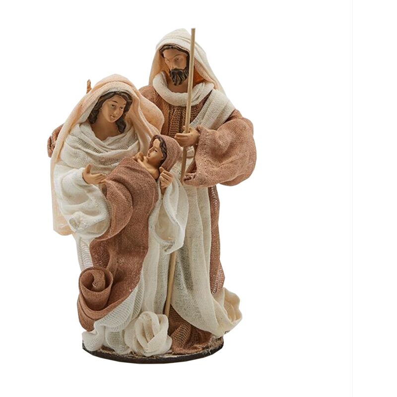 foto del prodotto nativit monoblocco lord statue per presepe con vestiti in tessuto h 22 cm classico