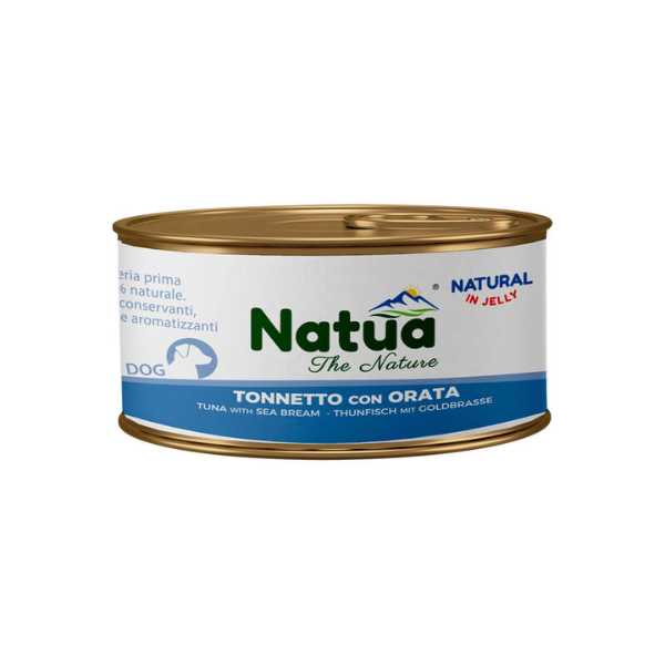 foto del prodotto natua natural dog adult in jelly cottura al vapore 150 gr tonnetto e orata confezione da 24 pezzi cibo umido per gatti 1 ordine scegli lo sconto bzr5 bzr20 200 punti fedelt 